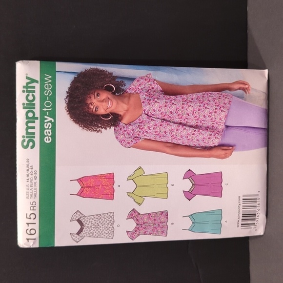 Simplicity Easy to Sew 1615 Uncut Sewing Pattern Women's Sz R5 14,16,18,20,22 - Picture 1 of 3